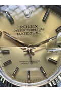 36mm • 1979 Rolex DateJust ref.16013 cal.3035 Champagne Dial 18k Gold Bezel Automatic